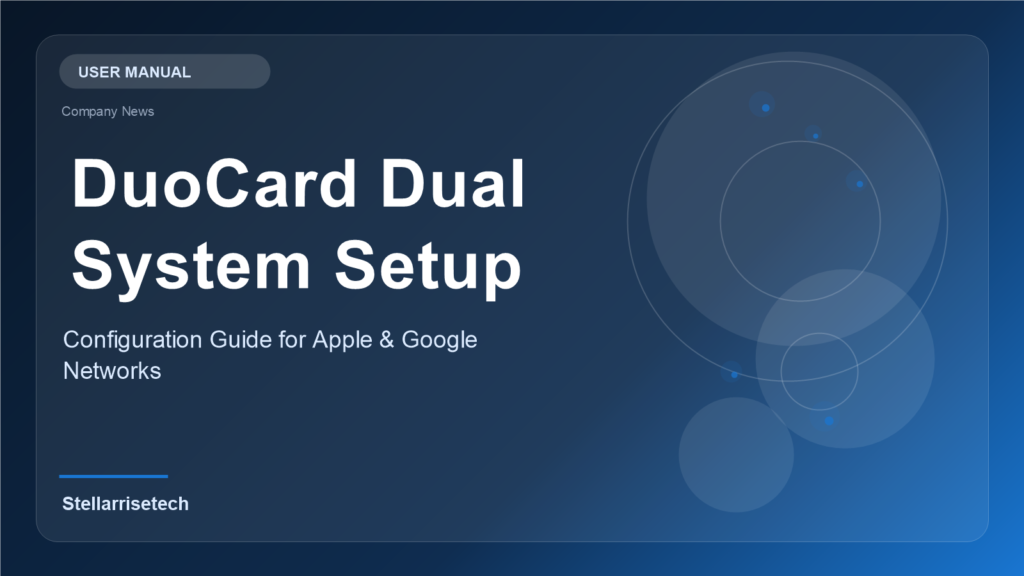 DuoCard Dual System series tracker card manual and setup guide by Stellarrisetech