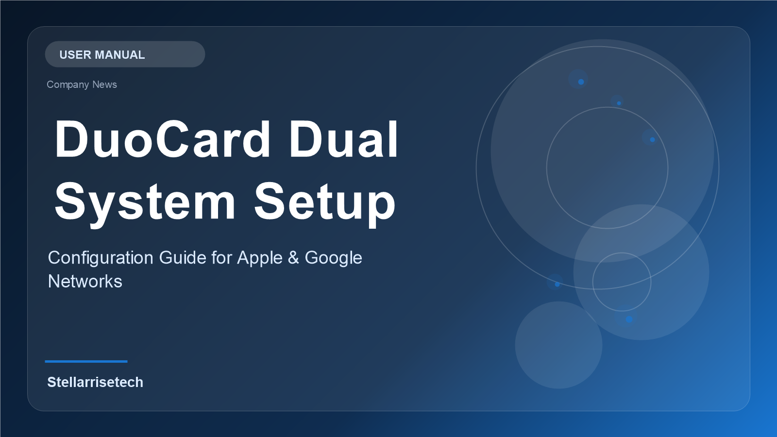 DuoCard Dual System series tracker card manual and setup guide by Stellarrisetech