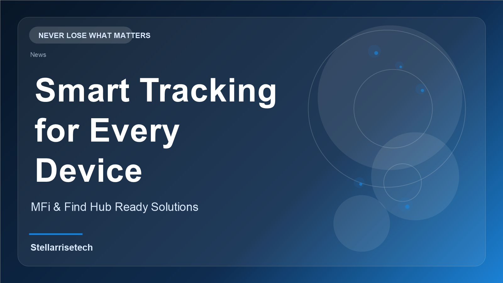 Stellarrise Tech Tag dual compatible with MFi and Google Find Hub