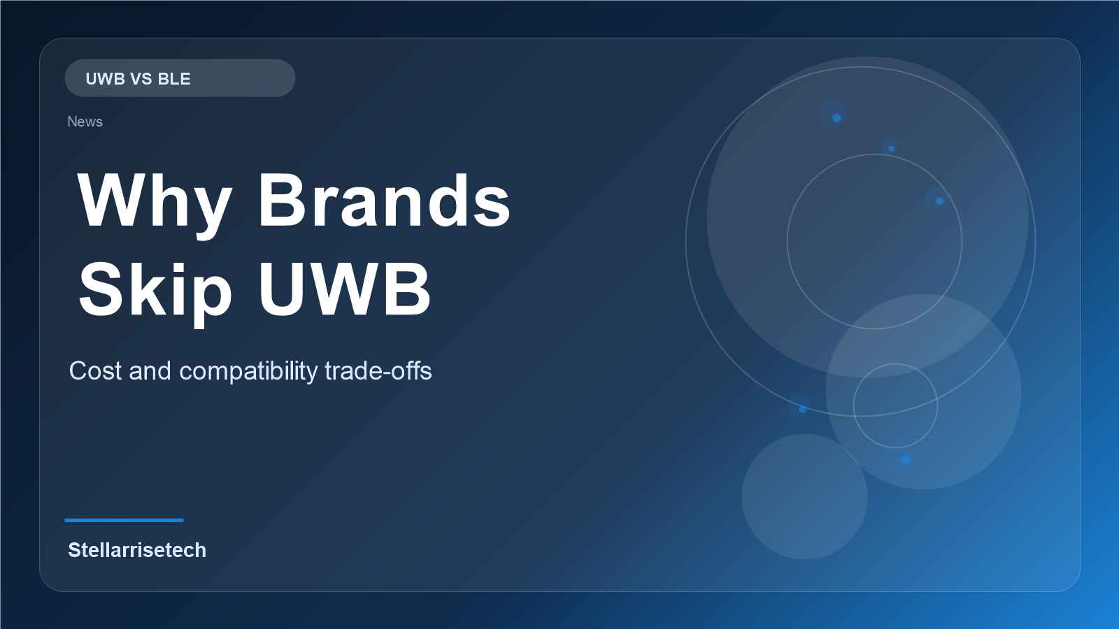 Bluetooth tracker and smartphone highlighting UWB and BLE technology concepts